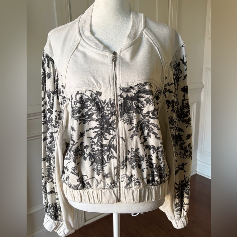 Daily Practice by Anthropologie Valencia Half-Sleeve Bomber Jacket Size XS - Picture 2 of 5